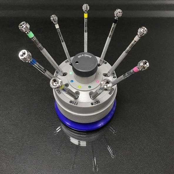 Armway SD903S Döner Tablalı Saatçi Tornavida Seti (9 Adet+9 Adet Yedek)