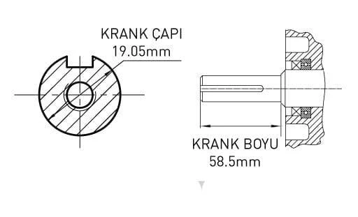 Kama By Reis KDK178FTE Dizel Motor 7Hp İpli/Marşlı Kamalı - 2