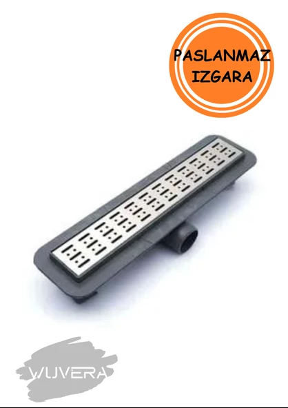 WUVERA 40 cm Duş Kanalı Yer Sifonu Gider Krom - Wuvera - 3