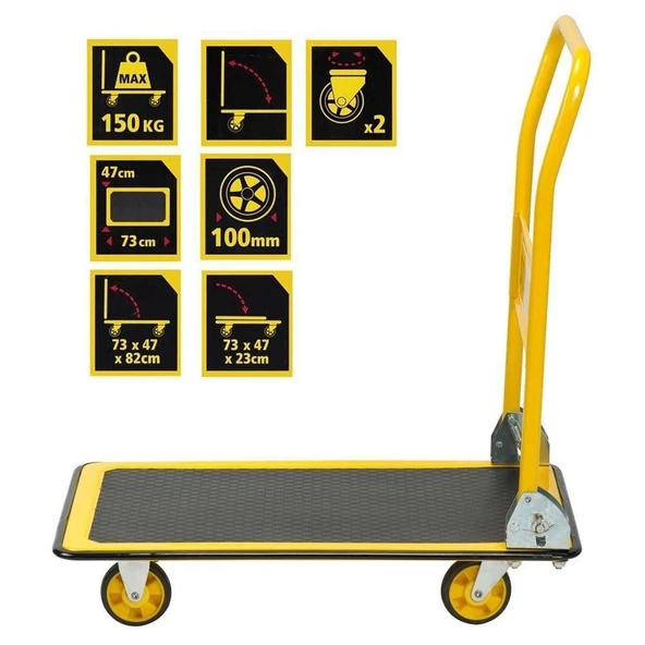 Stanley PC527 Profesyonel Paket Taşıma Arabası 150 kg. - 2