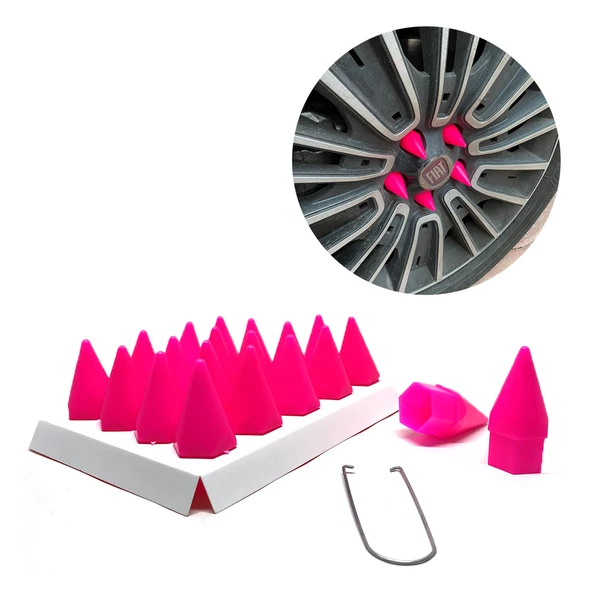 Sivri Mermi Bijon Kapağı Sökme Aparatlı Pembe 19mm