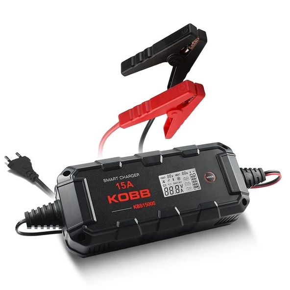 KOBB KBS15000 Akıllı Dijital Akü Şarj ve Akü Bakım/Desülfatör 6V/12V/24V 300A