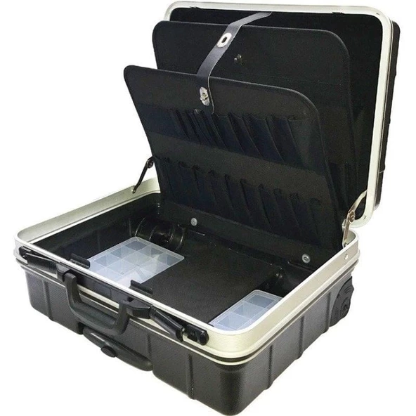 Alfa T-9002 Çekçekli ve Tekerlekli ABS Takım Çantası 24x38x52  cm - 2