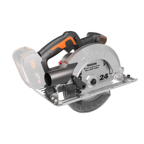 WORX WX520.9 Şarjlı Daire Testere (Akü Dahil Değildir) 20Volt 190mm - 2