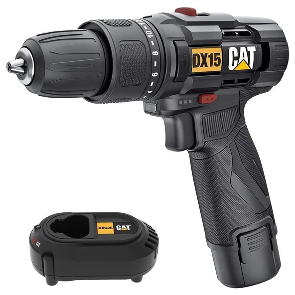 CAT DX15  Li-ion Akülü Şarjlı Darbeli Matkap 12Volt/2.0Ah