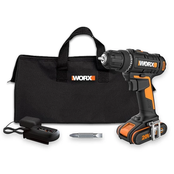 WORX 20Volt/2.0Ah. Li-ion Tek Akülü Profesyonel Şarjlı Matkap