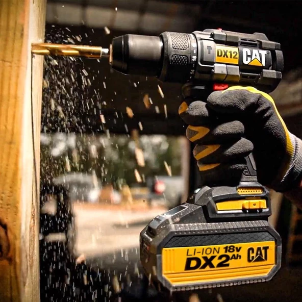 CAT DX12 Çift Akülü Şarjlı Darbeli Matkap 18Volt/2.0Ah - 3
