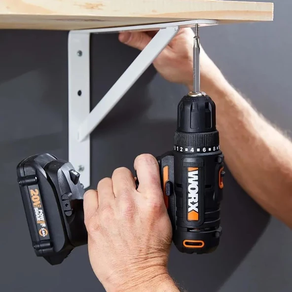 WORX 20Volt/2.0Ah. Li-ion Tek Akülü Profesyonel Şarjlı Matkap - 3
