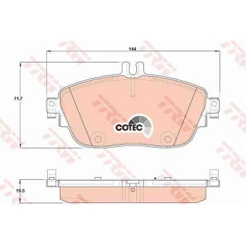 ON FREN BALATASI A-SERISI W176 A180-A180 CDI-A200-A200 CDI-A220 CDI-A250 06-12- B-SERISI W246 B180-B - TRW GDB1932