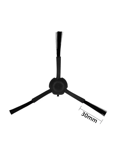 serfin ticaret Xiaomi Vacuum Mop 1C/2/2 Pro +/2 Ultra/2C/S10+/Dreame F9 Robot Uyumlu Yan Fırça (Siyah)-2 Adet - Resim 2