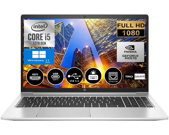 Hp Proobok  450 G9 Intel Core I5 1235U 64GB 512GB SSD MX570A WINDOWS11PRO 15.6" Fhd Taşınabilir Bilgisayar 6S6X0EA27