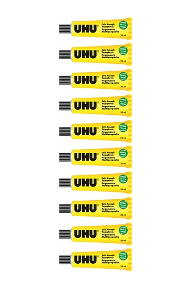 Dağtaş Kırtasiye Uhu Genel Amaçlı Sıvı Yapıştırıcı 20 ml 10 Adet Solvent İçermez - 4