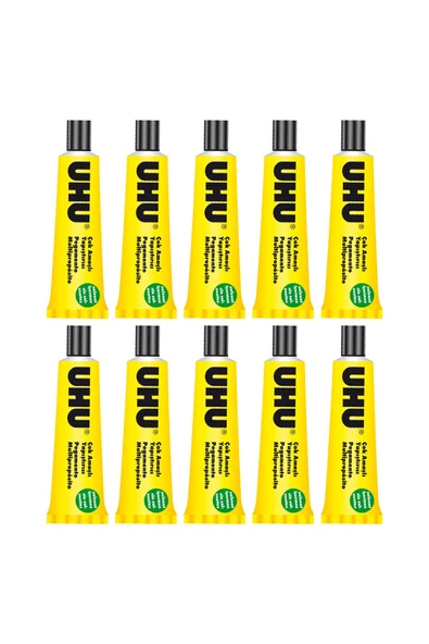 Dağtaş Kırtasiye Uhu Genel Amaçlı Sıvı Yapıştırıcı 35 ml 10 Adet Solvent İçermez - 3