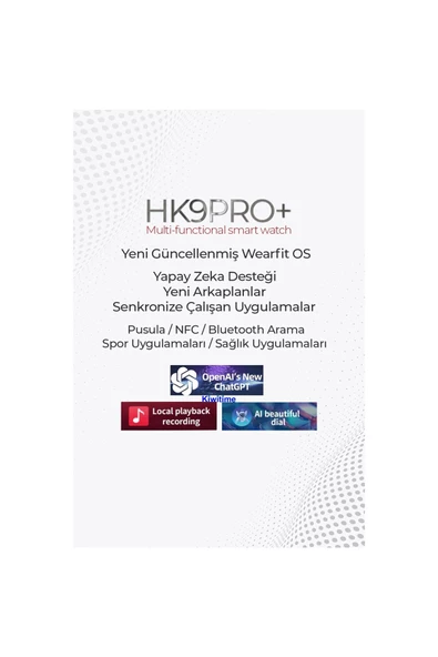 FORA Watch 9 Hk9 Pro Plus 100 Kişi Kayıt Son Sürüm V3 Yapay Zeka Destekli Sahtesi Çıkmış Dikkat Edin! - 4