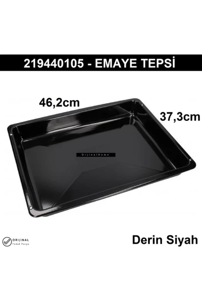 Beko Arçelik Fırın Tepsisi 46,2x37,3cm Ankastre Emaye Tepsi Derin Siyah 219440105