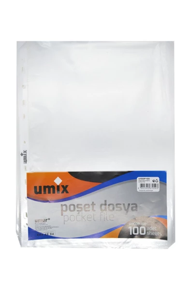 Umix Şeffaf Poşet Dosya 100 lü (1 paket) ürün görseli 1