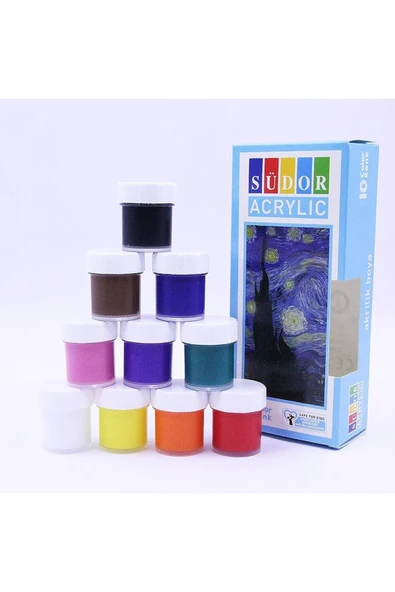 Dağtaş Kırtasiye Südor Akrilik Boya Seti 10x20ml - 3