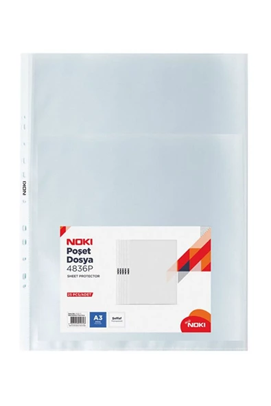 Noki Xl Şeffaf Poşet Dosya 100 Lü (1 PAKET)