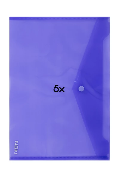 Dağtaş Kırtasiye Noki Çıtçıtlı Evrak Zarfı Dosya Mor 5 Adet - Resim 2