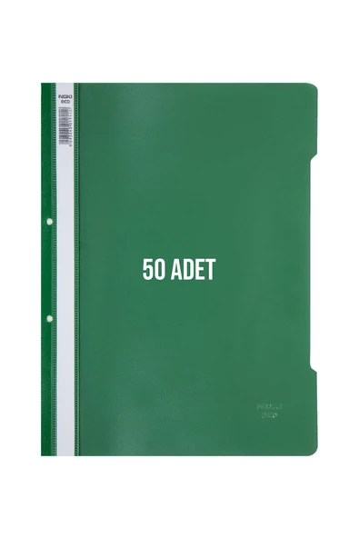 Dağtaş Kırtasiye Noki Telli Dosya 50'li Paket Yeşil - 3