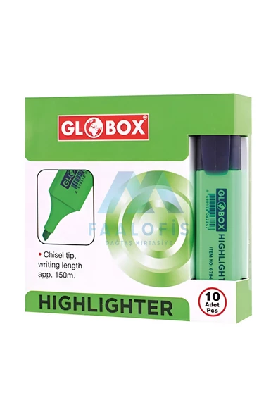 Dağtaş Kırtasiye Globox Fosforlu Kalem 10'lu Kutu