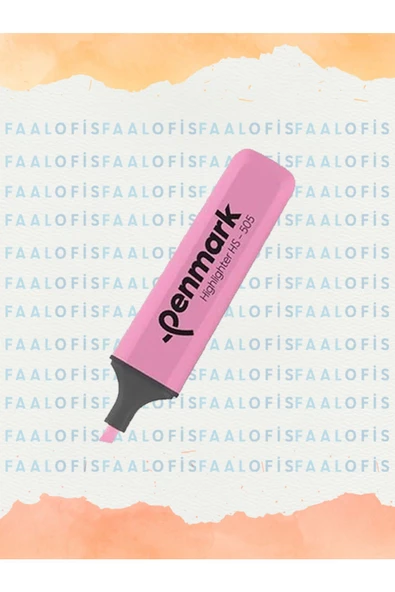 penmark HS-505 Doldurulabilir Fosforlu Kalem Pastel Renkler 5 Adet