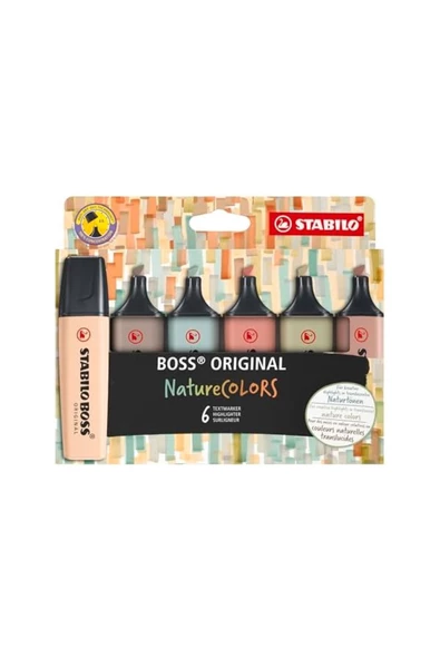 Stabilo Boss Nature Colors 6'lı Fosforlu Kalem Seti - 4