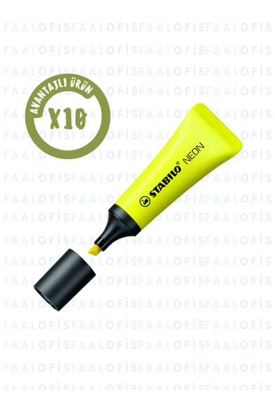Stabilo Neon 10 Adet Tüp Fosforlu Kalem Kaliteli