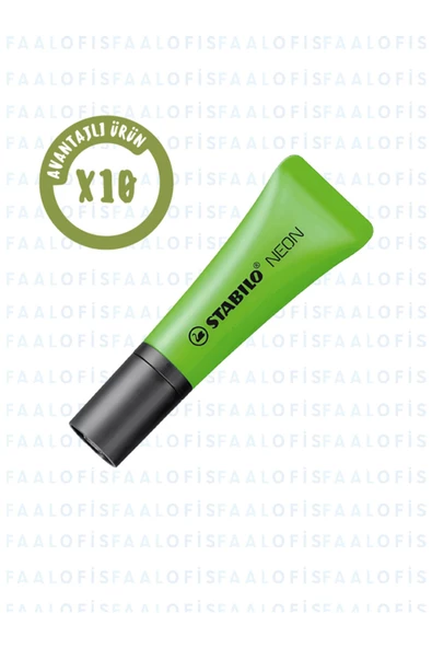 Stabilo Neon 10 Adet Tüp Fosforlu Kalem Kaliteli - 3