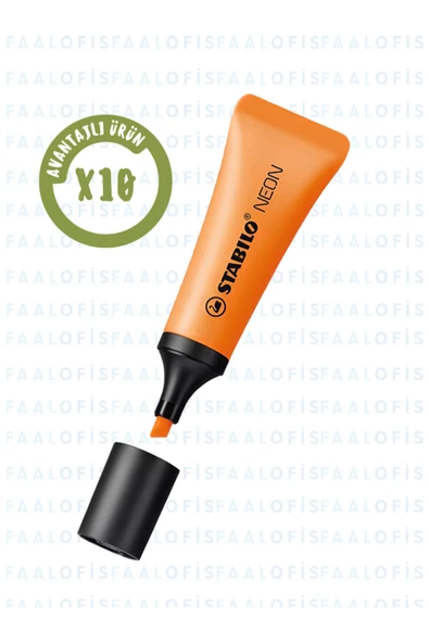 Stabilo Neon 10 Adet Tüp Fosforlu Kalem Kaliteli - Resim 6
