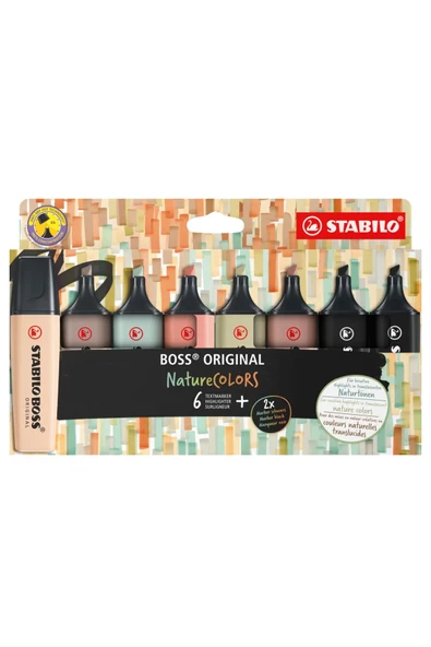 Stabilo Boss Nature Colors Fosforlu Kalem Seti 8'li - 8