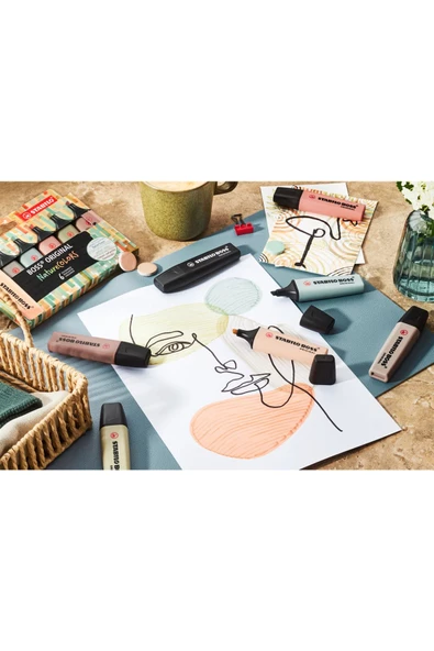 Stabilo Boss Nature Colors Fosforlu Kalem Seti 4'lü - Resim 2