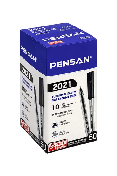 Dağtaş Kırtasiye Pensan 2021 1.0 Üçgen Tükenmez Kalem 50 Adet - 5
