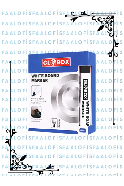 Globox Kaliteli Beyaz Tahta Kalemi 12'li 1 Kutu