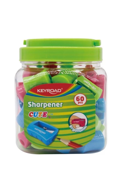 KEYROAD Cute Kalemtıraş 60 Adet 3 Renk