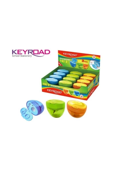 Dağtaş Kırtasiye Keyroad 3 Delikli Kalemtıraş 12'li Kutu - 8