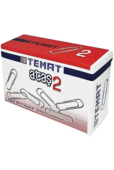 Temat No:2 25mm Ataş 100x24 Kutu (1 koli) Oval Tip Kaliteli Nikel Kaplama Paslanmaya Karşı Dayanıklı - 8
