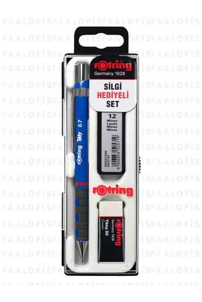 Rotring Tikky Kaliteli Versatil Kalem Set 0.7 Silgi Kalem Ucu Mekanik Uçlu Versatil Kalem
