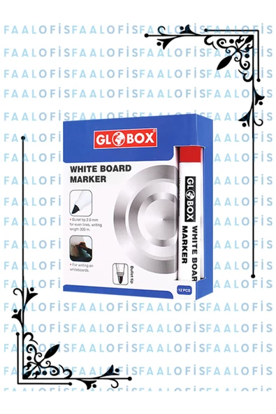 Globox Kaliteli Beyaz Tahta Kalemi 12'li 1 Kutu