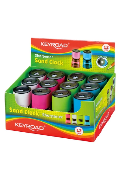 Dağtaş Kırtasiye Keyroad Sand Clock Çift Delikli Kalemtraş 4 Renk 12 Adet - 7