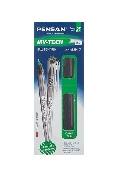 Dağtaş Kırtasiye Pensan My Tech 0.7 Tükenmez Kalem 1 Kutu 25 Adet - 5