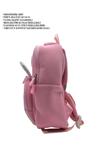 Color Bags Ortopedik Anaokulu Çantası Yağmura Dayanıklı Ebeveyn Emniyet Kemer Korumalı B12 - 3