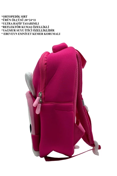 Color Bags Ortopedik Anaokulu Çantası Yağmura Dayanıklı Ebeveyn Emniyet Kemer Korumalı B12 - 7