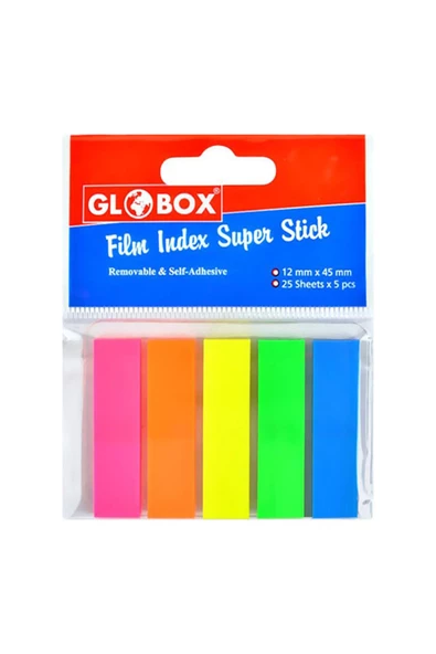 Globox Film Index Super Stick 5 Renk Yapışkanlı Not kağıdı 30'lu (1 kutu) - 3