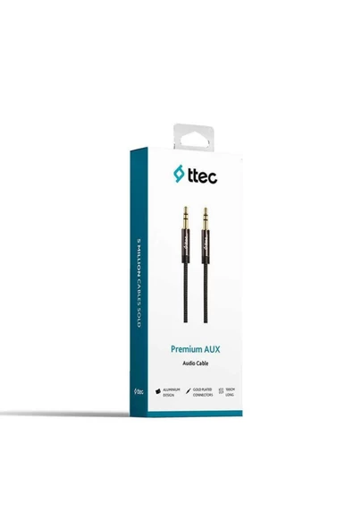 xmldünyası TTEC 2AK01 3.5mm AUX Stereo Ses Kablosu 1m Siyah