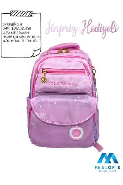 Color Bags Ultra Kalite Su Geçirmez Sırt Destekli Okul Çantası B6