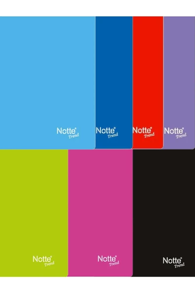 Notte Trend A4 120 Yaprak Spiralli Pvc Kapak Çizgili Defter