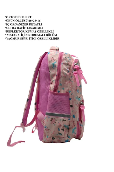 Color Bags Ortopedik Okul Çantası Yağmura Dayanıklı İç Organizerli B4 - 6