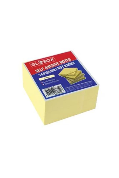 Dağtaş Kırtasiye Globox Yapışkanlı Not Kağıdı 75x75 400 Yaprak Sarı - 5