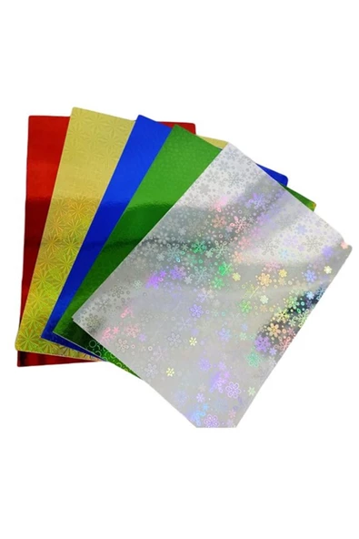 Dağtaş Kırtasiye Ticon Hologramlı Fon Kartonu 25x35 10'lu 5 Renk - 4